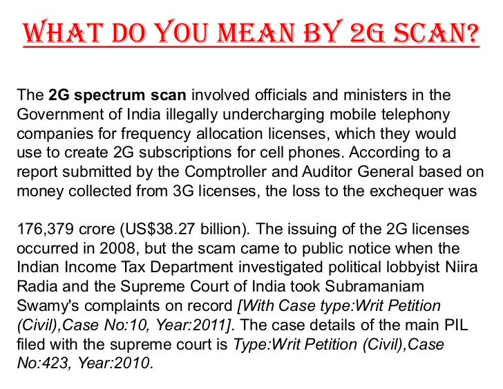 essay on 2g spectrum scandal